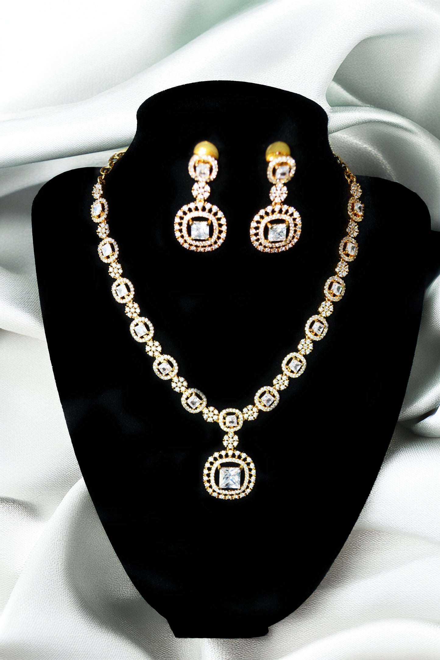 Fine Gold Finish A.D Necklace