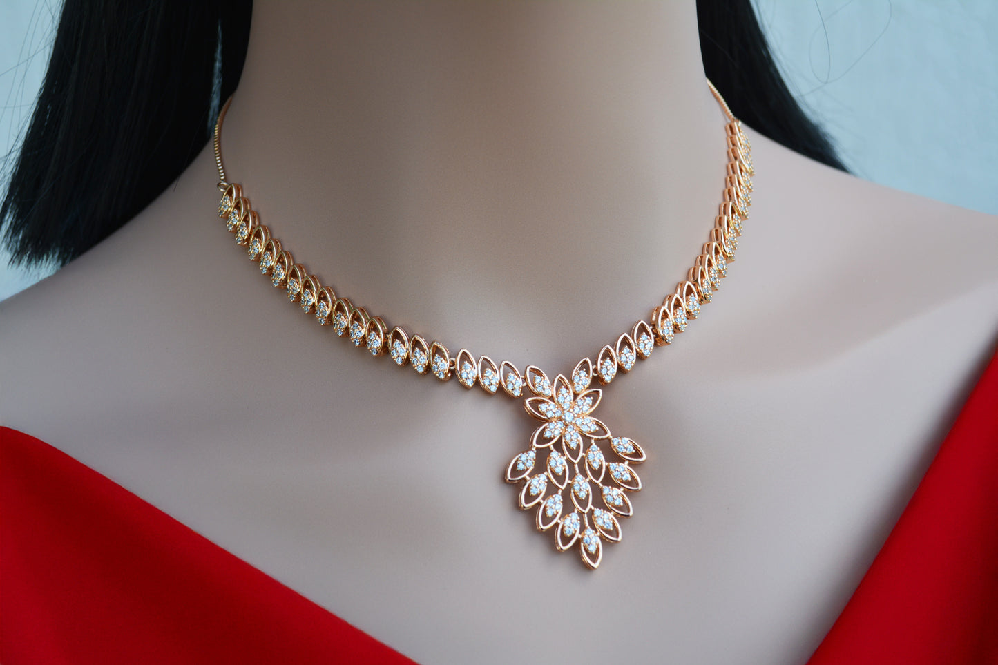 Silver AD Necklace with gold finish