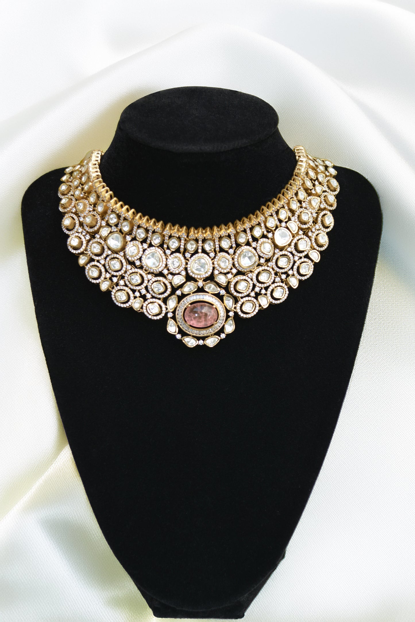 Premium Kundan with Doublet stone Necklace
