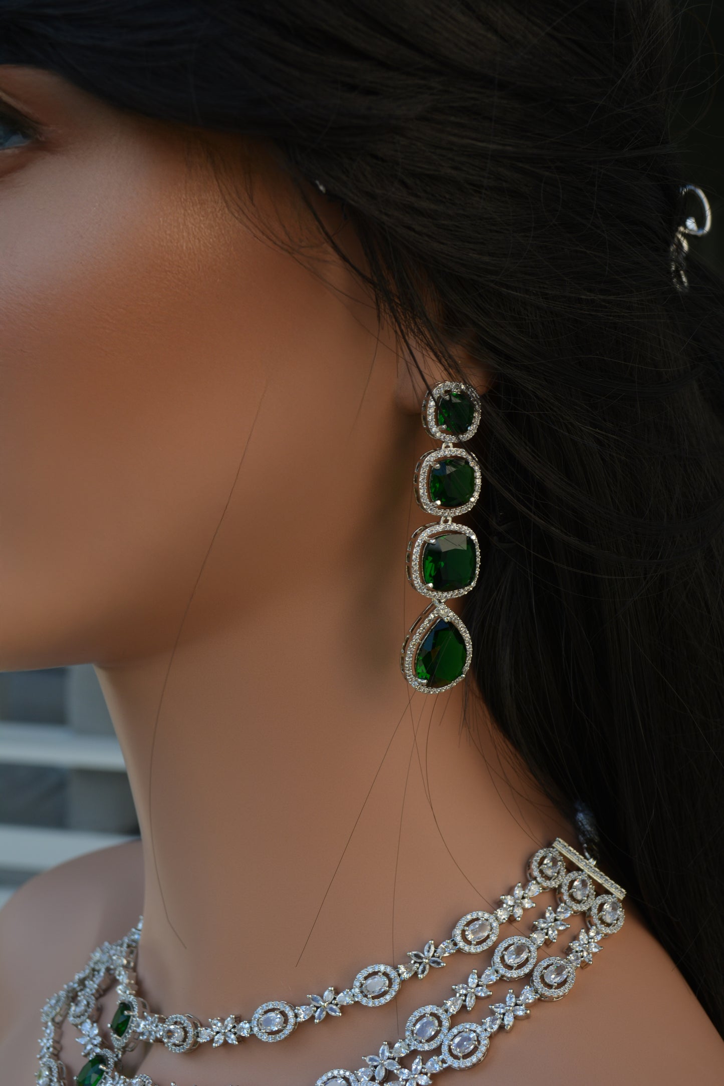 Emerald Green A.D Necklace