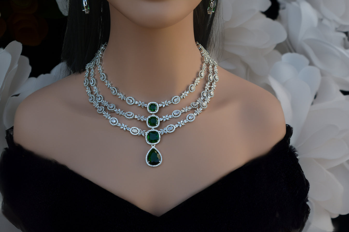 Emerald Green A.D Necklace