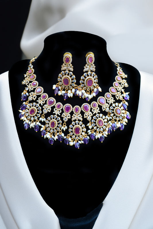 Temple Jewelry with Purple and Ruby Stones