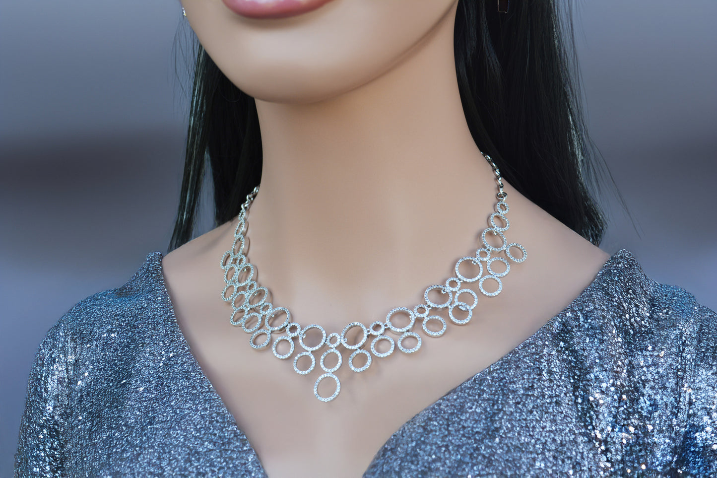 Clear Stone A.D Necklace