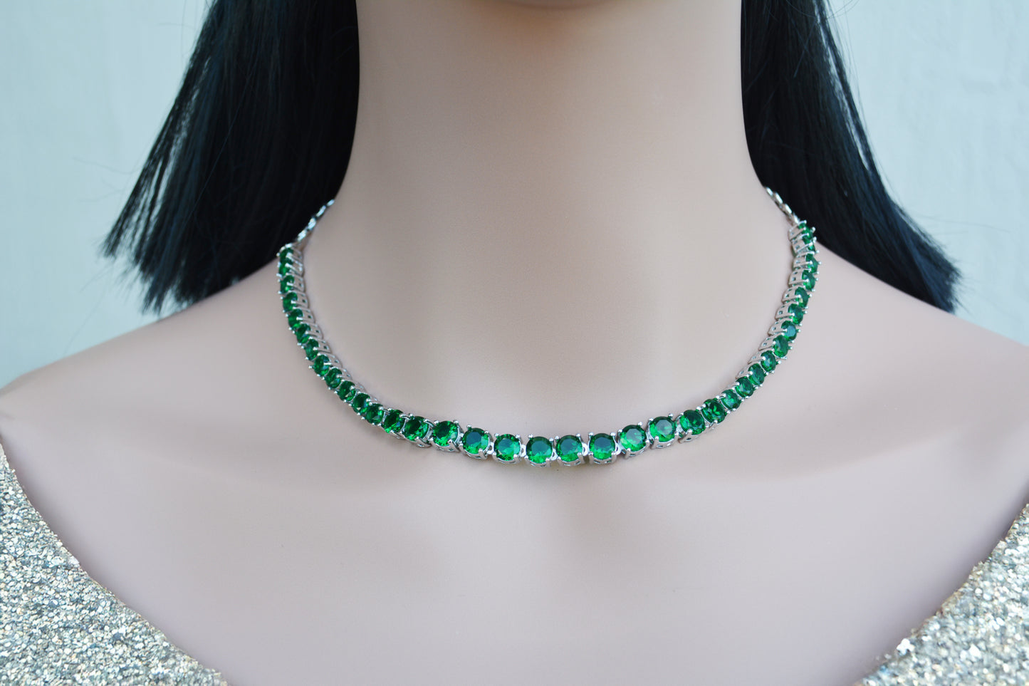 Stylish Green Stone Necklace